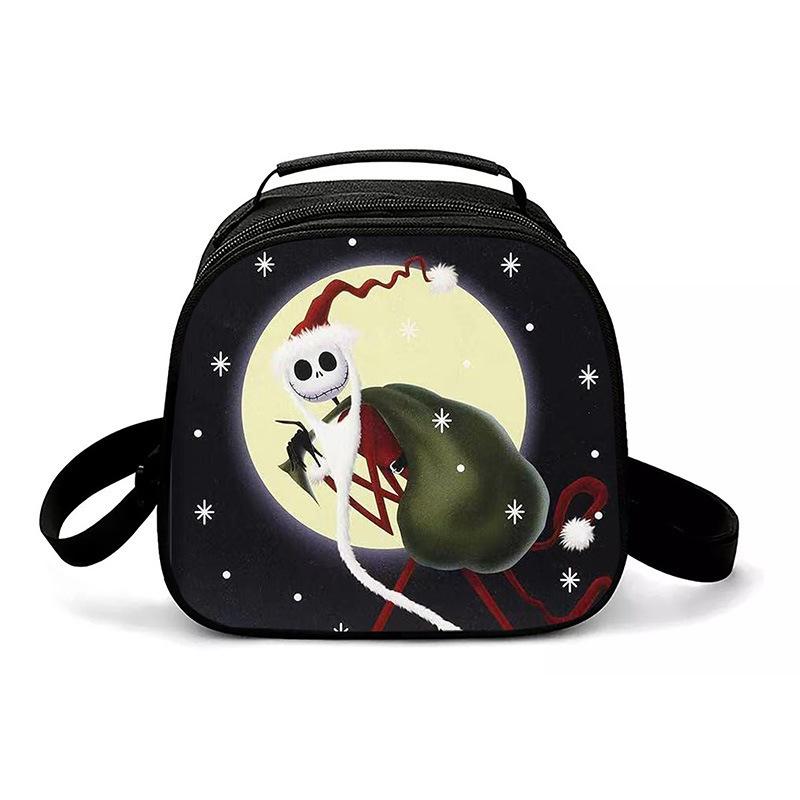 Christmas Horror Night Pattern Printing Lunch Box Storage Meal Bag Portable Primary and Secondary School Student Lunch Box