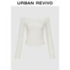UR2026 Women's Lace Bow Off-Shoulder Crop Top