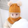 Kids Winter Hats Girls Boys Children Warm Caps Scarf Set Baby Bonnet  Knitted Cute Hat