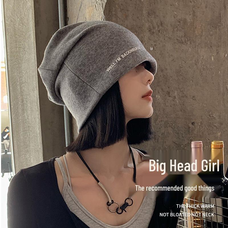 Korean Style Trendy Slouchy Beanie for Women and Men - Thin, Knitted, Youthful Fashion with Applique Design.