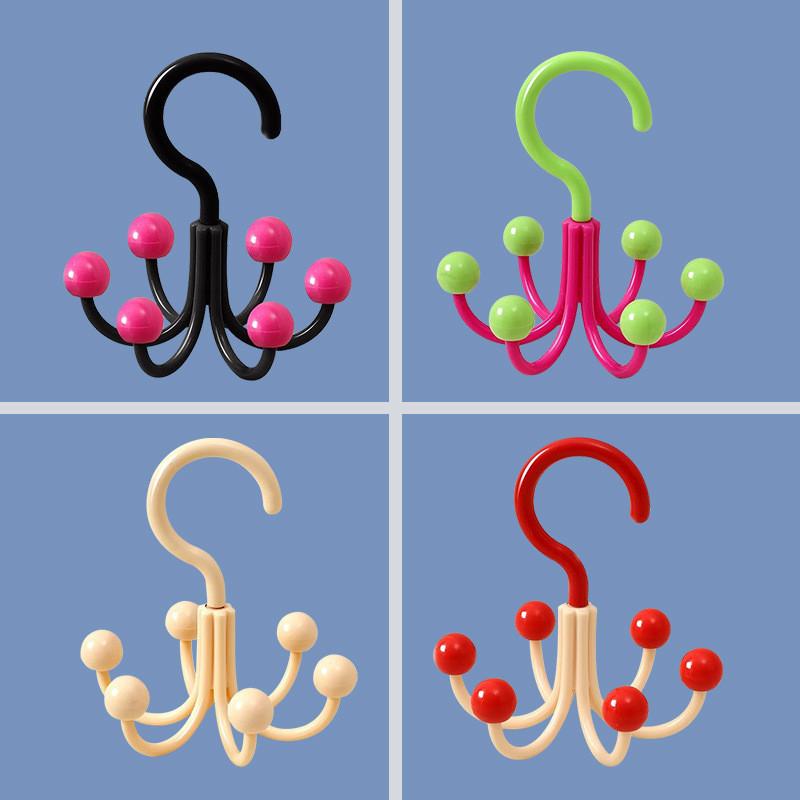 Multipurpose Six Claw Hook With Rotating Claws For Home And Dormitory Storage