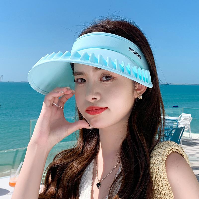 8471 Summer Parent-child Lace Eaves Empty Top Hat UV Protection Hat Women's Outdoor Leisure Sun Protection Hat