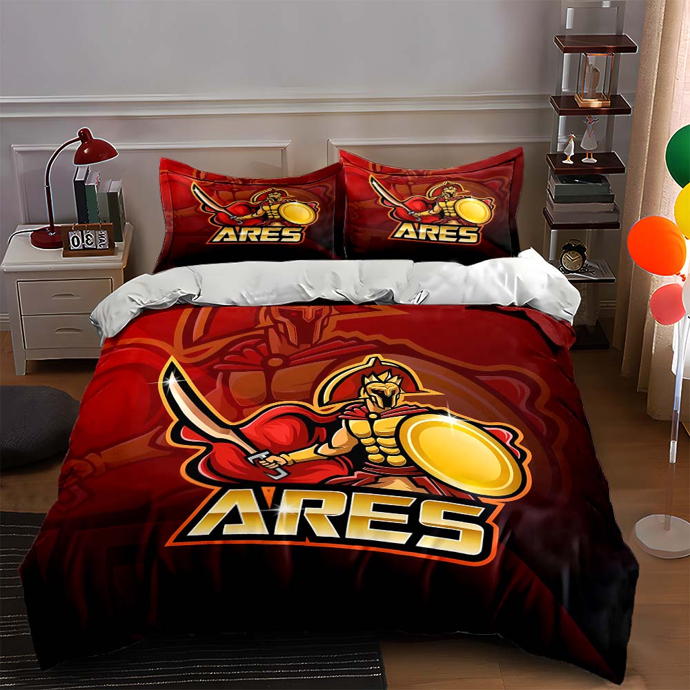 

Warrior-themed design. Bedding Duvet cover sets Duvet covers Pillowcases gifts (1 * Duvet Cover 2 * Pillowcases, without duvet insert) 135x200cm
