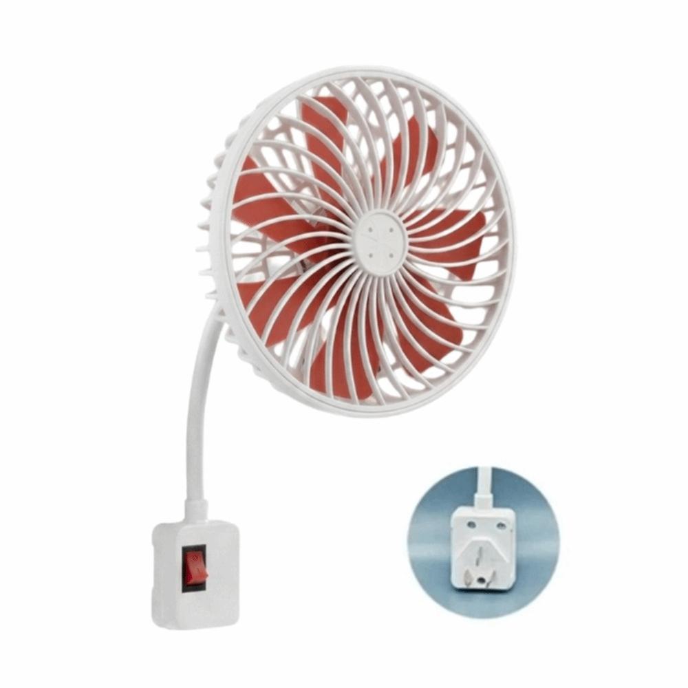 3-Prong Plug Wall Socket Fan Wall-Mounted Desktop Fan New Kitchen Mini Fan  Summer