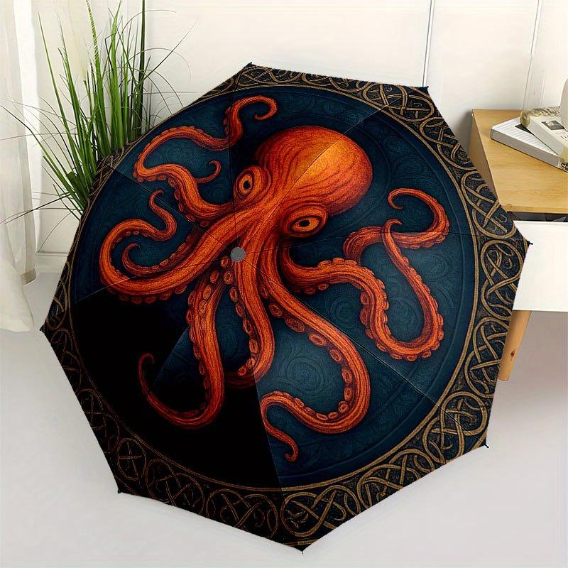 

Octopus Tapestry Wall Hanging - Nautical Decor, Sea Life Art, Coastal Home Decor Umbrella, Portable 3-Fold Compact Umbrella for Men & Women R149