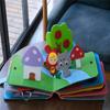 Lavabilă Montessori Baby Busy Board 3D Toddlers Povești Carte de pânză Învățare timpurie Educație Obiceiuri Jucării de dezvoltare a cunoștințelor
