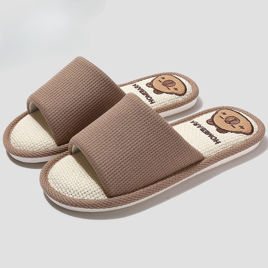 Fashion Capybara Summer Women Slippers Cute Cartoon Home Slippers Comfortable Platform Ladies Fashion Linen Indoor Slipper Wholesale