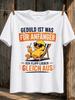 Gerunisex Impatient Duck Quote Duck In A With Orange And Blue Lettering Minimal Cartoon Typography Unisex All Tshirt