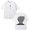 2026 Sommar Heta Rean Japan Anime Jujutsu Kaisen Gojo Satoru T-shirts Unisex Casual Bomull Hip Hop Streetwear Överdimensionerad T-shirt