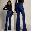 Women's Autumn and Winter Models High-waisted Solid Colour Fashion Casual Wide-leg Loose Trousers