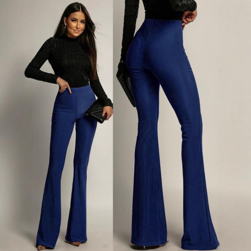 Women's Autumn and Winter Models High-waisted Solid Colour Fashion Casual Wide-leg Loose Trousers