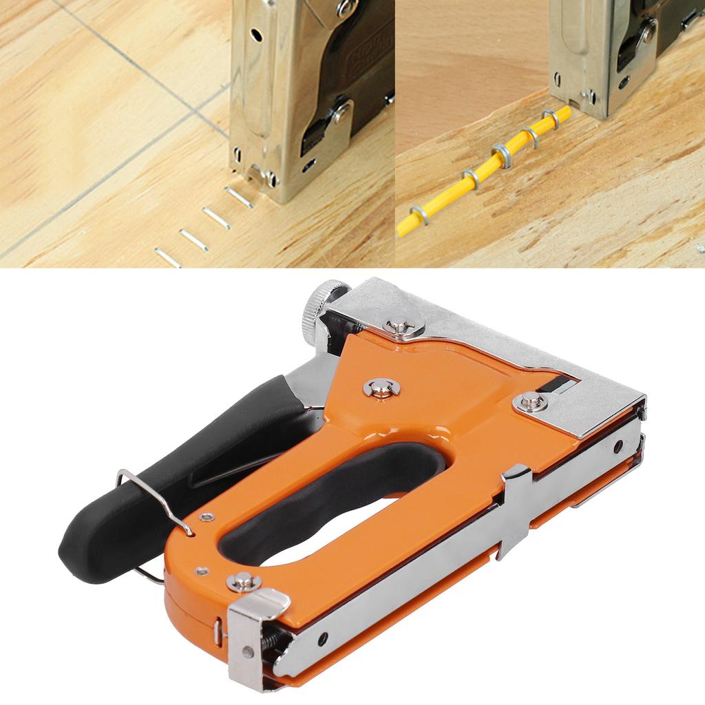 Wielofunkcyjny Ręczny Gwoździarka Brad Stapler Pistolet Narzędzia Ręczne do Ulepszania Domu Ogrodzenie Ogrodowe