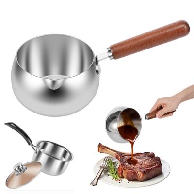 Milk Pan Butter Warmer Turkish Coffee Pot Milk Warmer Pot Mini Saucepan Small Sauce Pan for Home Kitchen Restaurant Cooking