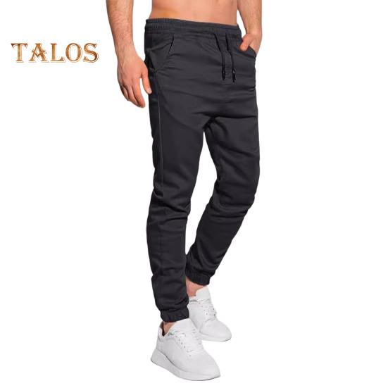 Herren-Sporthose mit Taschen, Knöchelband, einfarbig, Jogginghose mit Kordelzug und elastischer Taille für den täglichen Gebrauch im Freien und bei der Arbeit