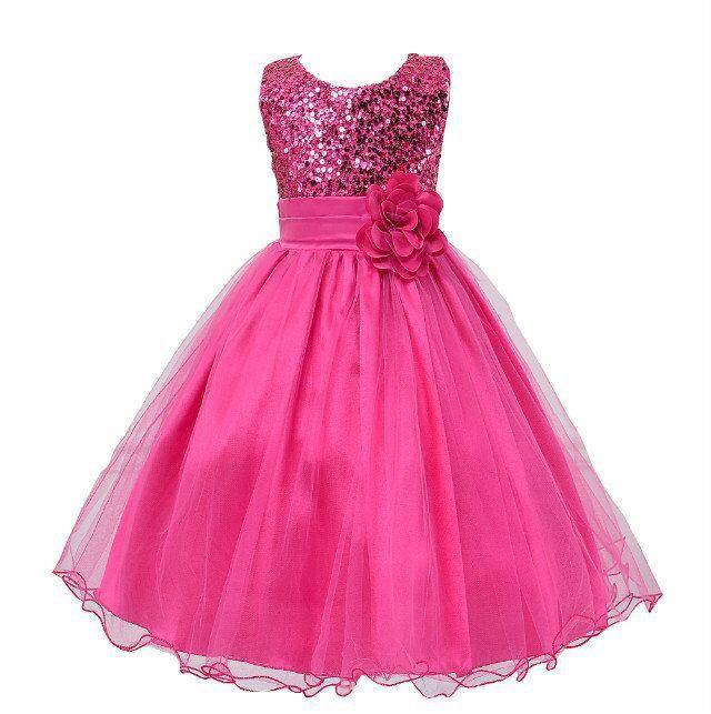 Baby Girl Dress Girl Clothing Flower Sequins Dress For Christmas Halloween Brithday Party Wedding Princess Dress Christmas