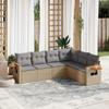 VidaXL Garden Lounge Set with Cushions 6 Pcs, Patio Sofas, Patio Furniture Set, Outdoor Furniture, Beige 3259245