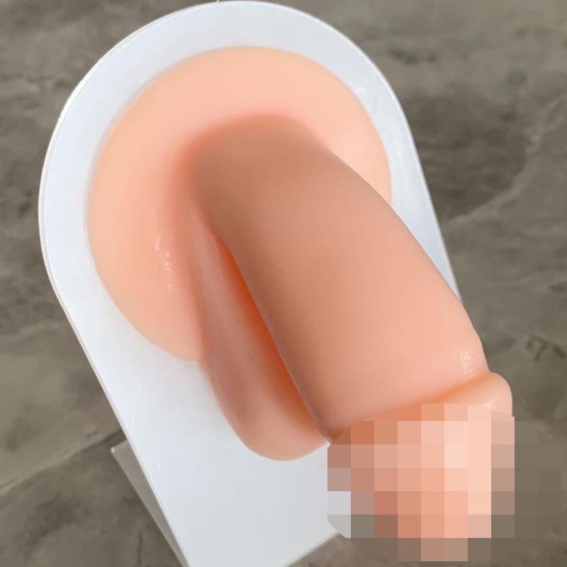 Model din silicon pentru ureche, nas, buză, pentru afișare și antrenament, cu suporturi pentru piercinguri