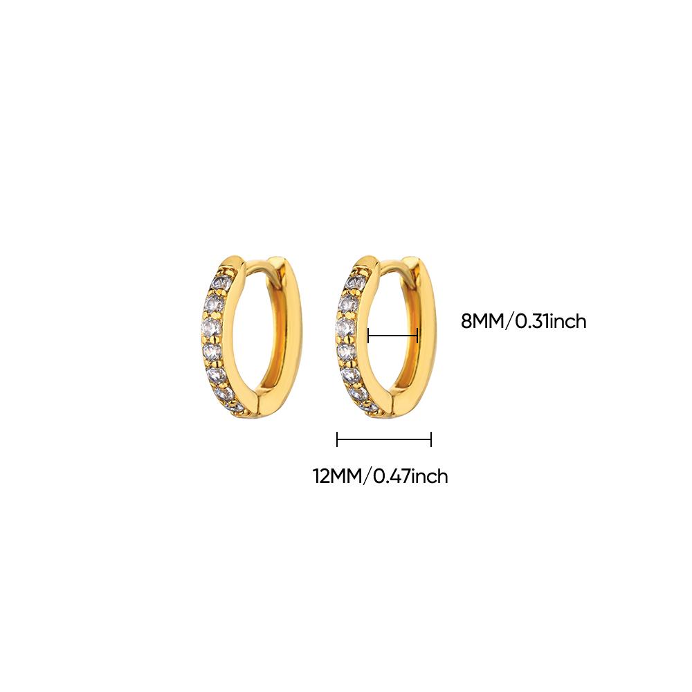 Classic Hoop Earrings For Women Girls Gold Color Chunky Stainless Steel Earrings  Trend New In Minimalist Ear Jewelry Aretes