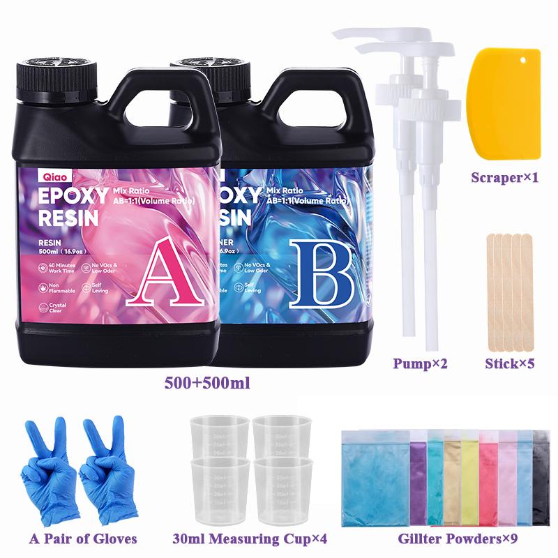 Ultra Clear Fast-Drying Epoxy Resin– 1:1 Ratio, Heat Resistant Resin for Resin Crafts, Wooden Countertops & Creative Projects