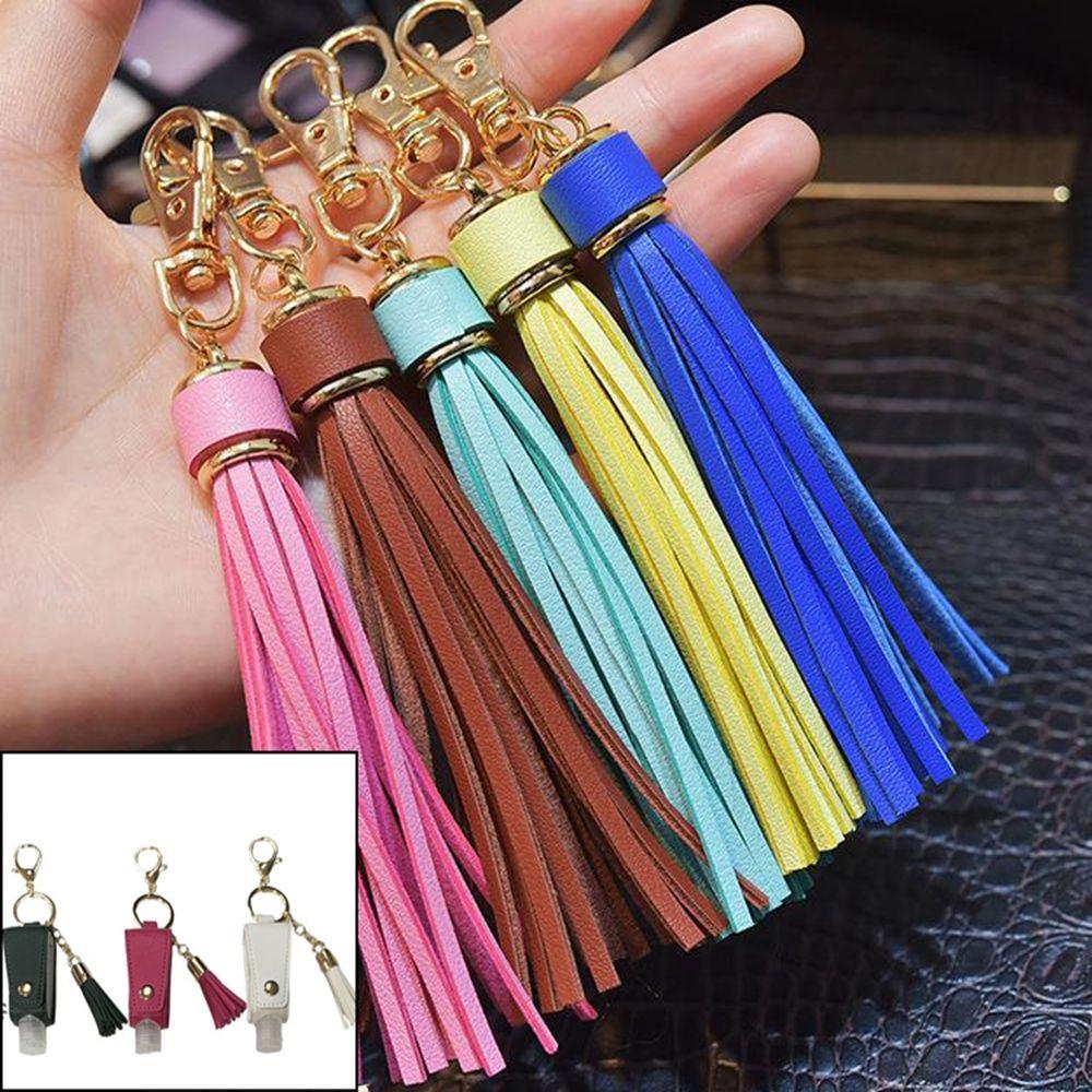 Fashion Bag Accessory Fringe Jewelry PU Leather Tassels Tassel Key Chain KeyRing KeyChain Strap