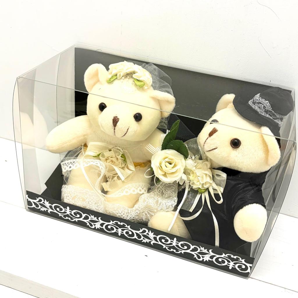 Wedding Gift, Wedding BearWelcome Bear, Pair Set of 3 Sizes (Medium)
