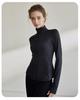 Women's Slim-Fit Stand-Up Collar Yoga Jacket - Long Sleeve, High-Elastic, Zipper Cardigan for Outdoor and Fitness Activities