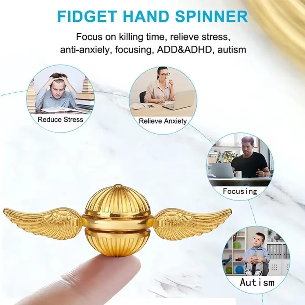 1 Stück EDC Fidget Spinner Spielzeug Fingerspitze Rotierende Flügel Gyroskop Stressabbau Spielzeug Kinder Erwachsener Rotierende Metallkugel Schreibtisch