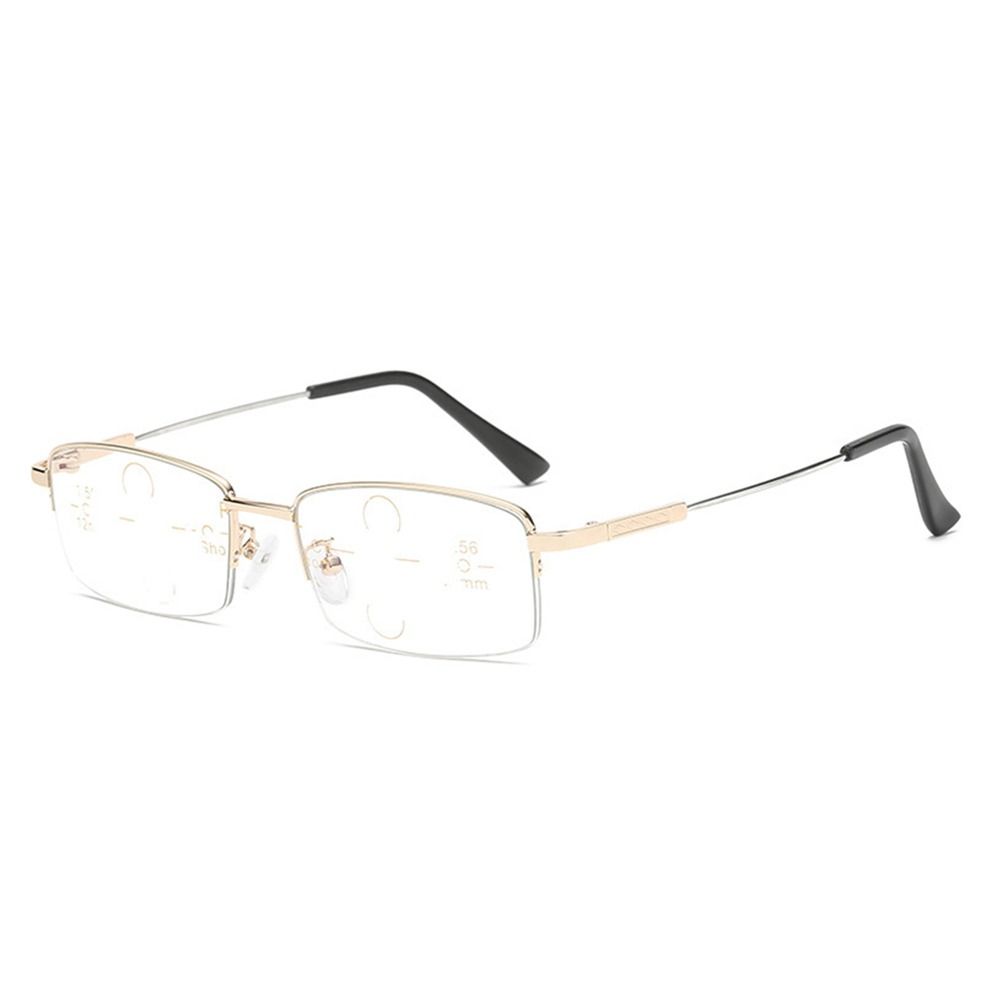 Square Eyeglasses Anti-Blue Light Reading Glasses Women Metal Optical Spectacle Eyeglass Progressive Near Far Glasses