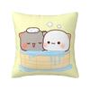 Custom Peach And Goma Eating Salad Modern Throw Pillow Cover Bedroom Decoration Car Cushion