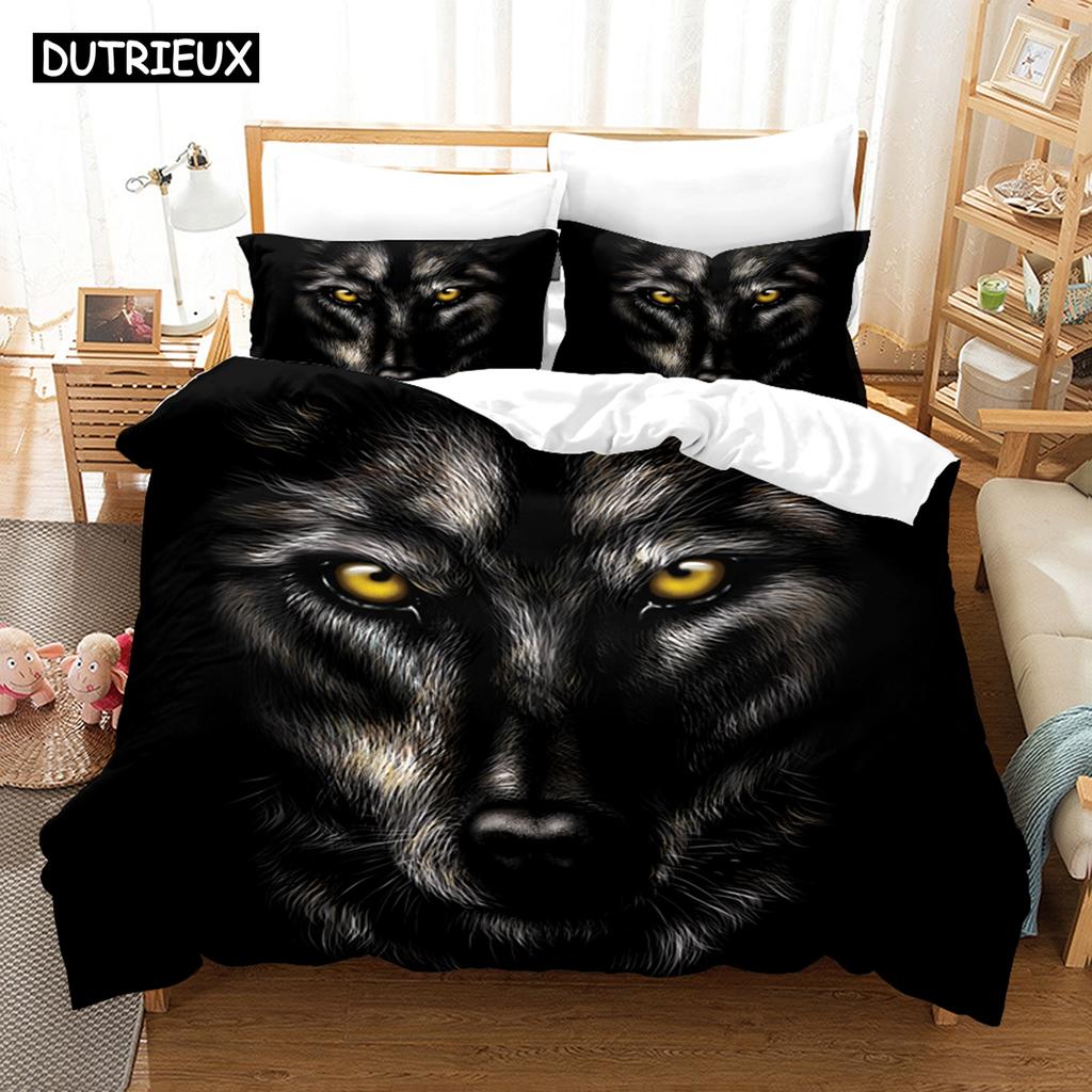 Wolf Cute Animal Bedding Set 3d Printing Kids Adult Luxury Gift Duvet Cover Comfortable Home Textiles Single Full King Size
