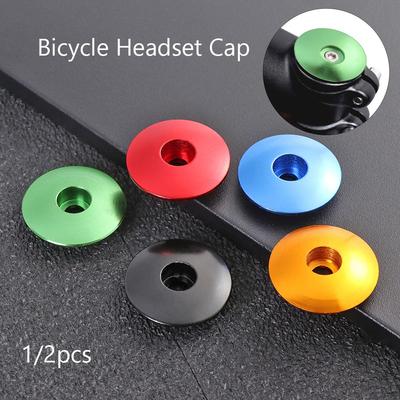 1/2pcs Dustproof Aluminum Alloy 28.6mm Mountain Bike Accessories Headsets Stem Parts Top Cap Cover Bicycle Headset Caps