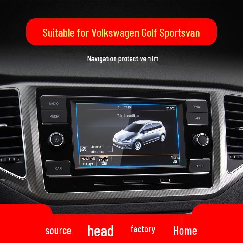 VW Golf 8 Navigation Tempered Film: Fits 25 Models, 7" Touchscreen Protector