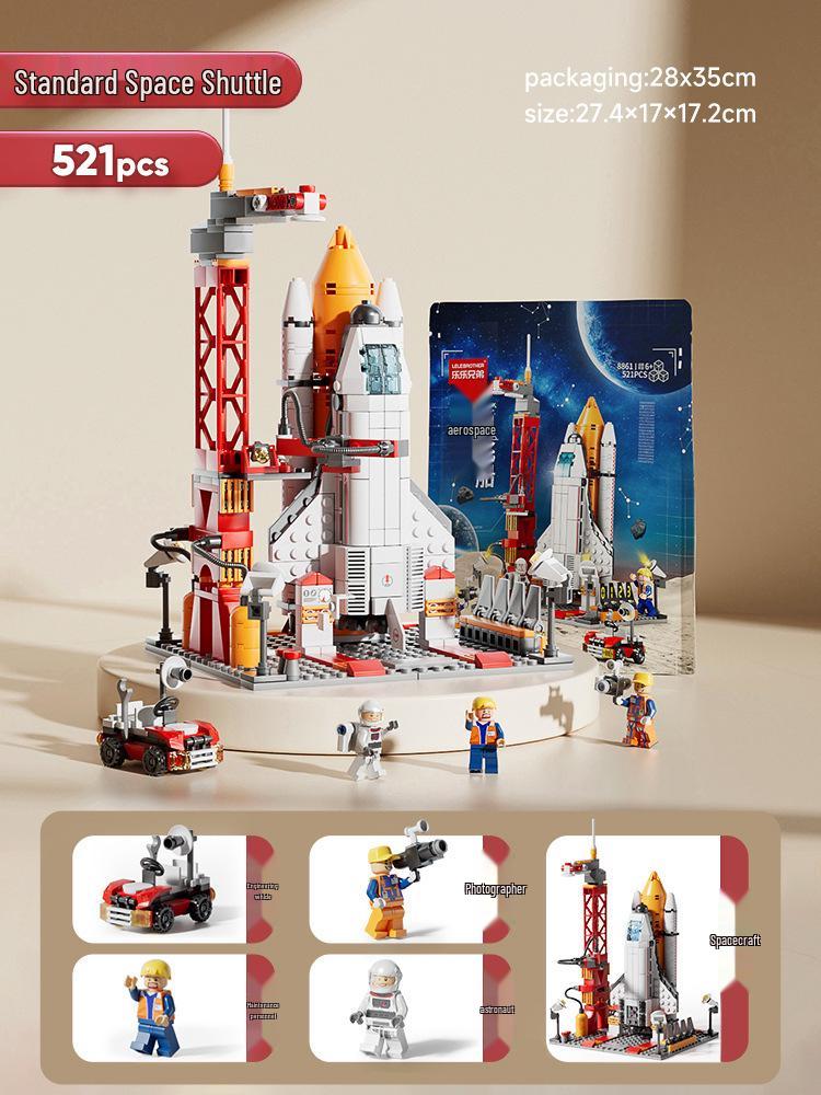 Children's LEGO-Compatible Space Shuttle Building Set Educational Toy