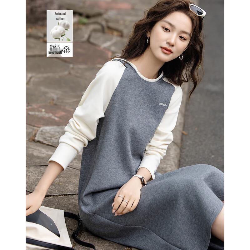 

Demana Women s Spring Hooded Embroidered A-Line Dress L