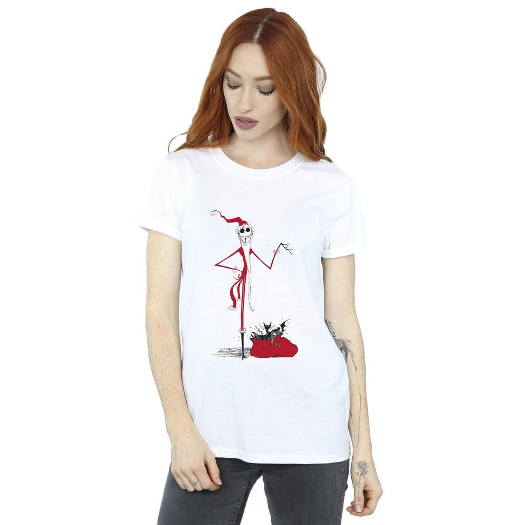 The Nightmare Before Christmas Womens/Ladies Christmas Presents Cotton Boyfriend T-Shirt
