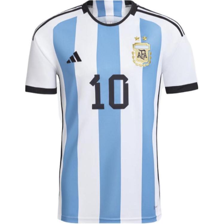adidas Argentina 2022-23 Authentic Messi Home Jersey White/Light Blue Men Streetwear HF2157