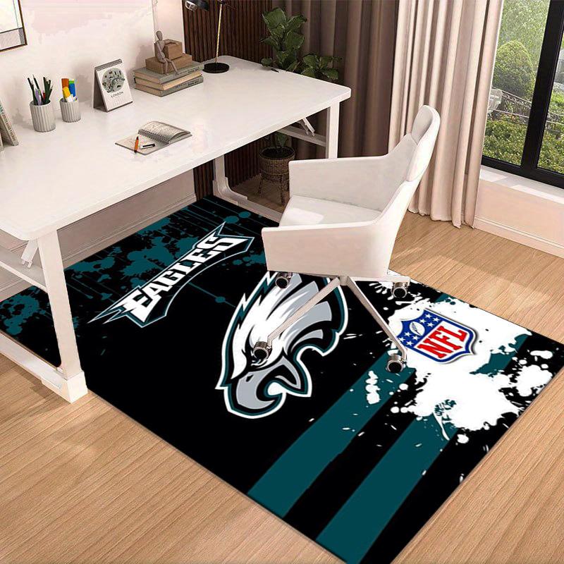 Philadelphia Eagles Nachtspiel Bereichsteppich für Büro, Stuhlunterlage, Dekorteppich Wohnzimmer Matte, Große Größe Fan Geschenke Weihnachtsgeschenke