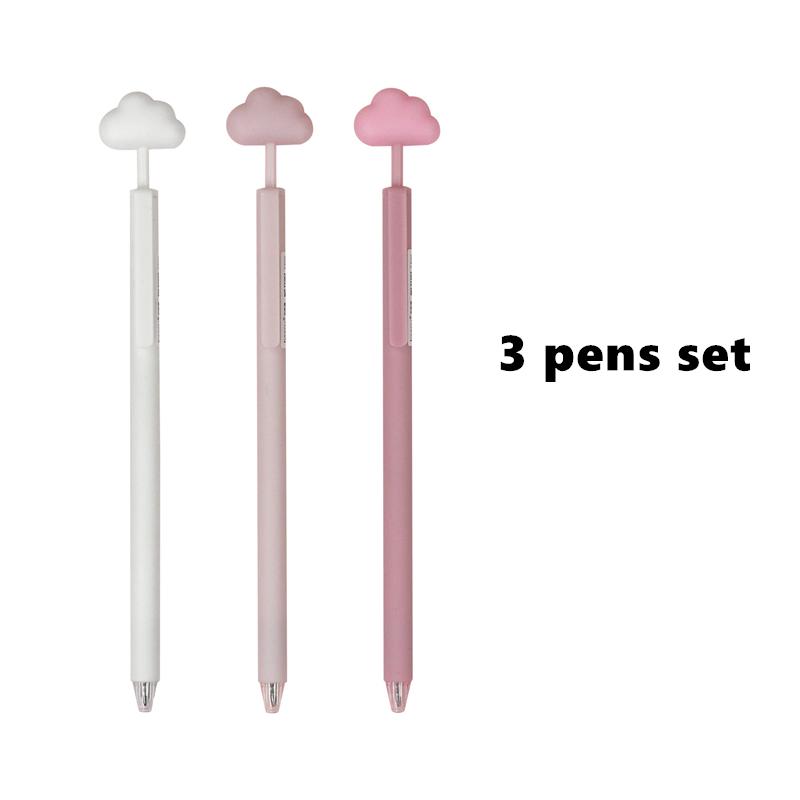 

Набор из 3 гелевых ручек Pink White Clouds Press Type 0,5 мм с шариковой ручкой с черными чернилами для письма