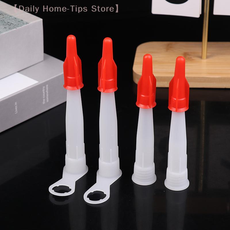 10Pcs Spare Silicone Nozzle Sealant Tool Kit Re-sealable Mastic Cartridge Spare Nozzles Screw Cover For Caulking Pipes