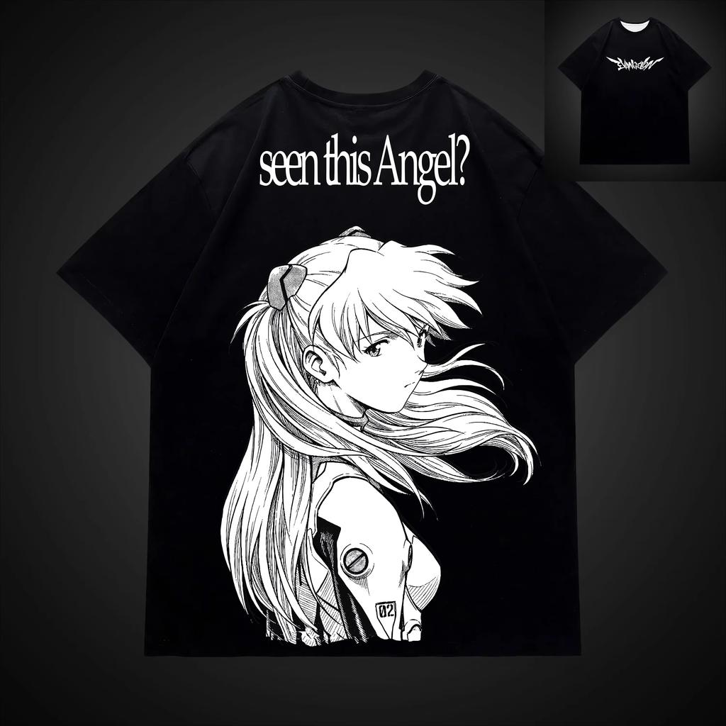 2026 Eva Asuka Langley Seen This Angel Anime Tshirt Men Women Vintage Oversized Comfortable And Versatile