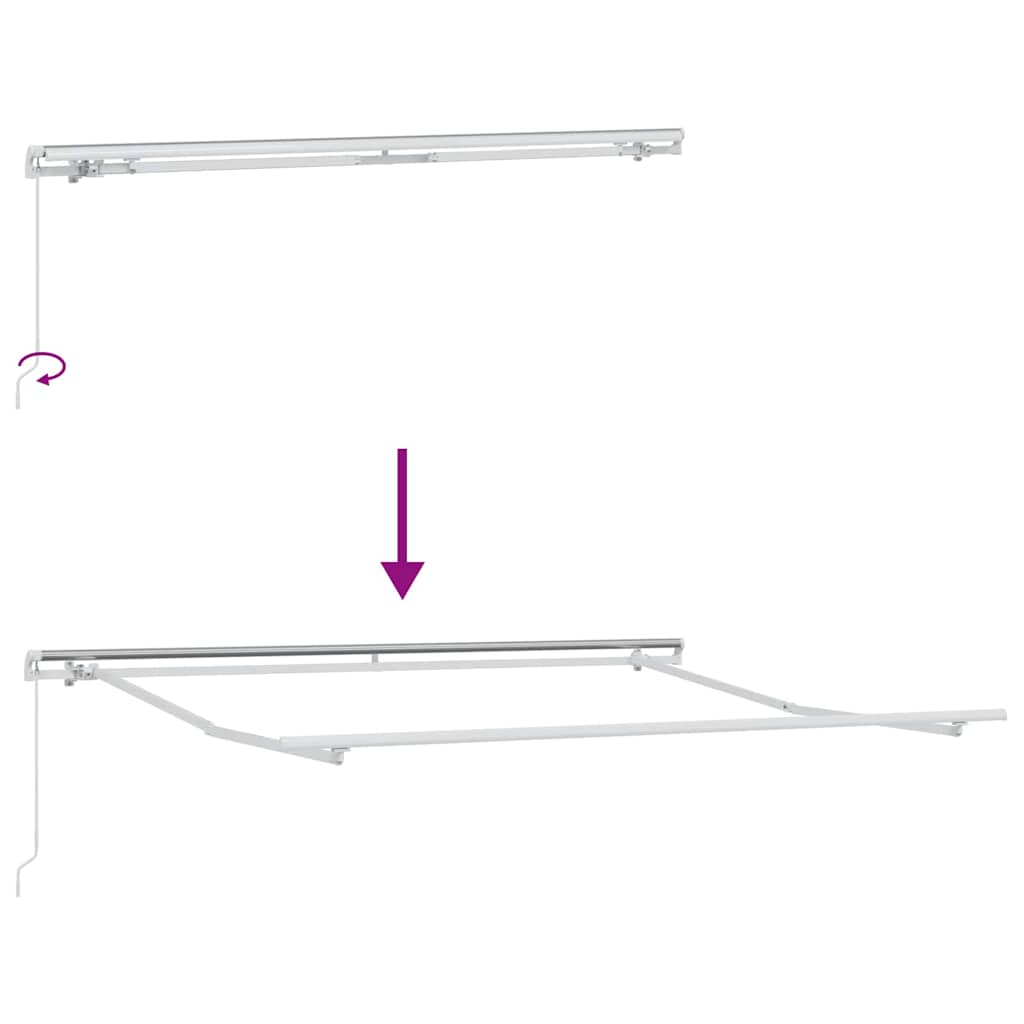 Retractable Awning Red and White 300 X 250 Cm