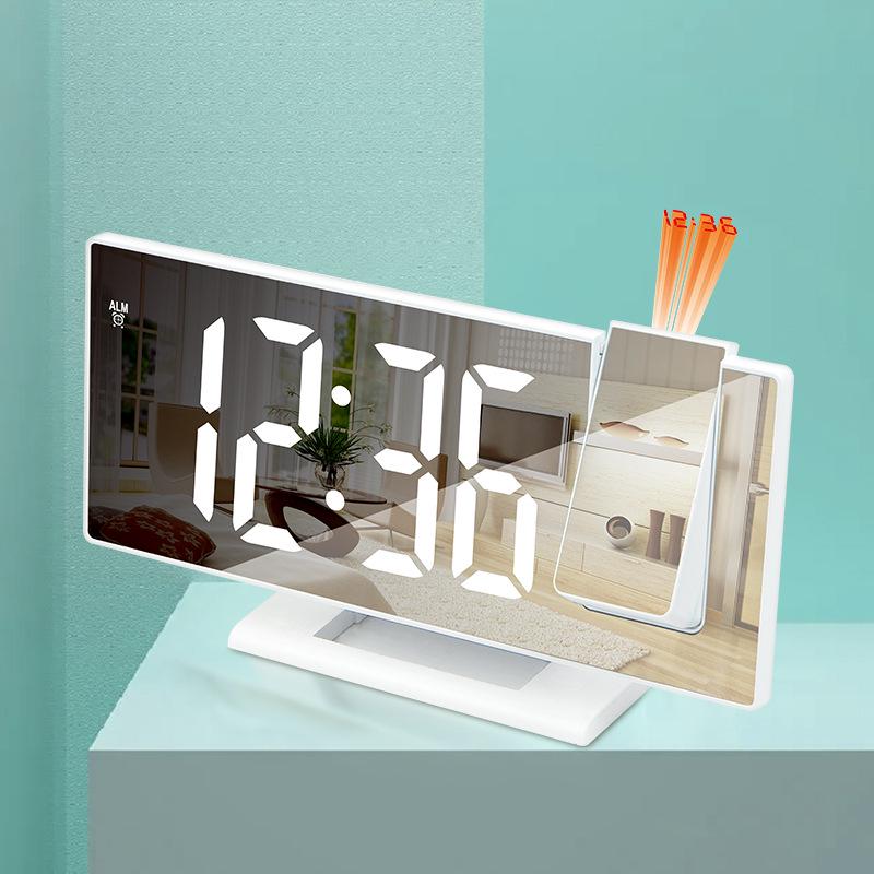 LED Projection Clock: Multifunctional Digital Alarm with USB and Auto Light-Sensing