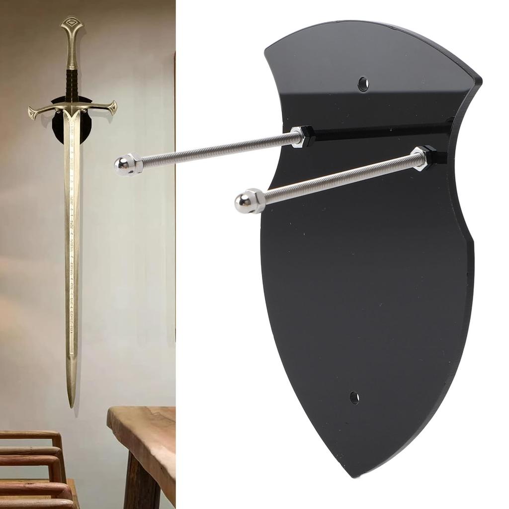 2PCS Sword Holder Rack Hangers Wall Mounted   Holder Stand Acrylic Wall Mount for Sword   Vertical Display Decoration