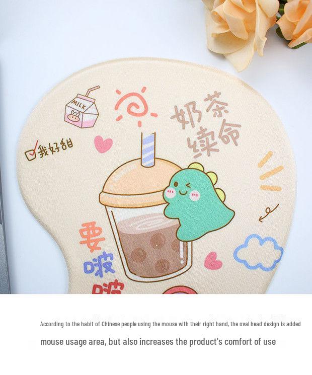 Creative Cartoon Silicone Wrist Rest Mouse Pad & Keyboard Hand Rest - Cute Desk Mat