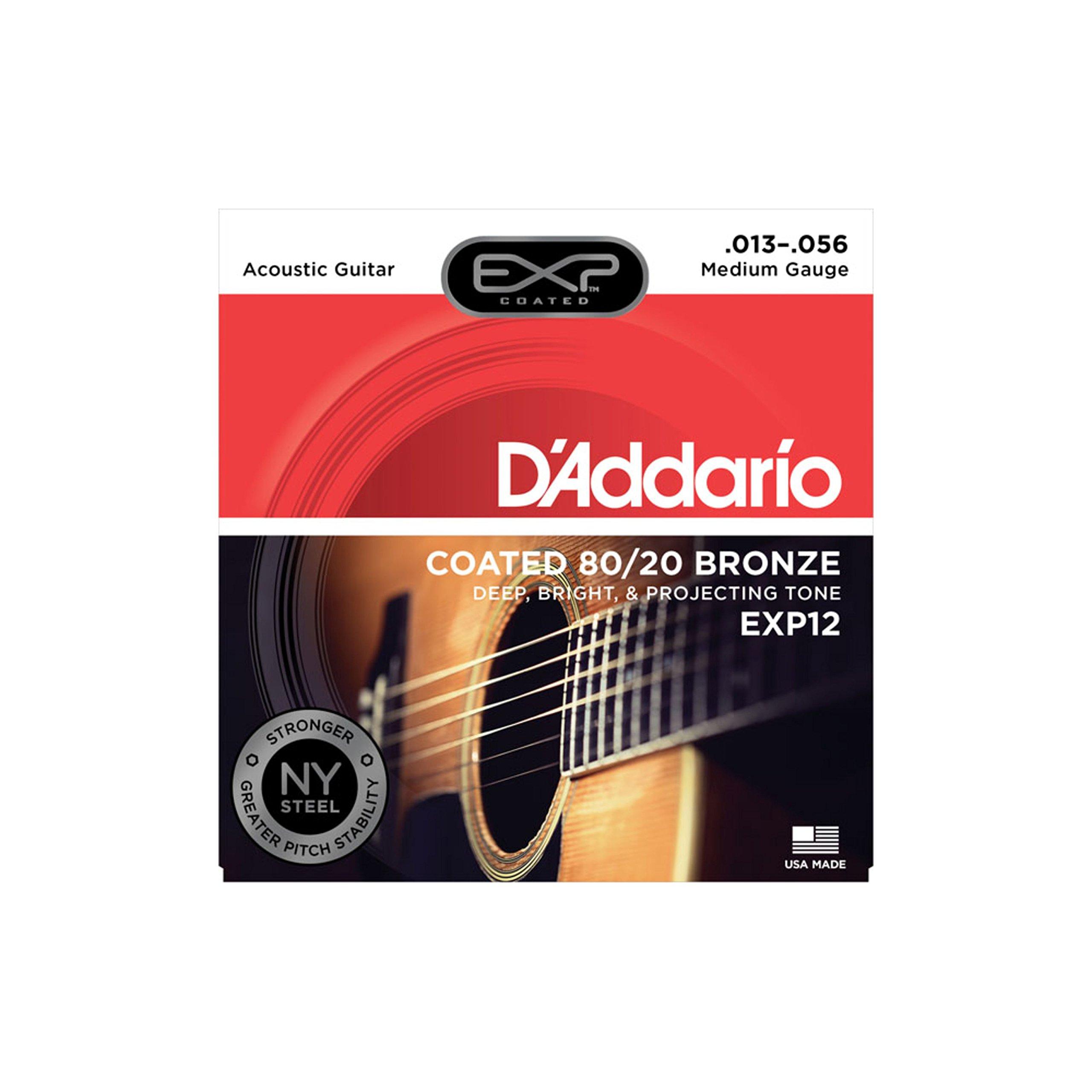 

Acoustic Guitar EXP Coated EXP12 D Addario Strings, Bronze, Medium, .013-.056,