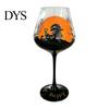 Bicchieri da Bevanda Festivi Bicchiere da Vino con Gambo di Halloween, Calice Artistico Dipinto a Mano, Stoviglie dall'Atmosfera Misteriosa Capacità 720ml, Bicchieri Decorativi