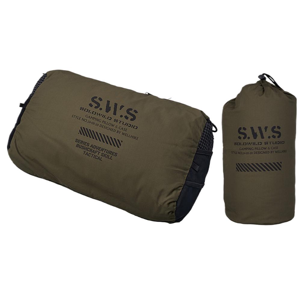 

Memory Foam Pillow with Removable Cover Ultralight Travel Pillow Slow Rebound Backpacking Pillow for Hiking Backpacking Sleep армия зеленый