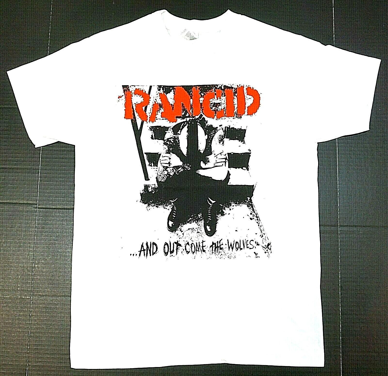 RANCID T-shirt Punk Rock Tee Men s 100% Cotton White New XXL