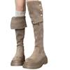 Thick-soled Boots Women's 2025 New Autumn and Winter But Knee Suede Boots Women's Thin Tall Knight Boots
