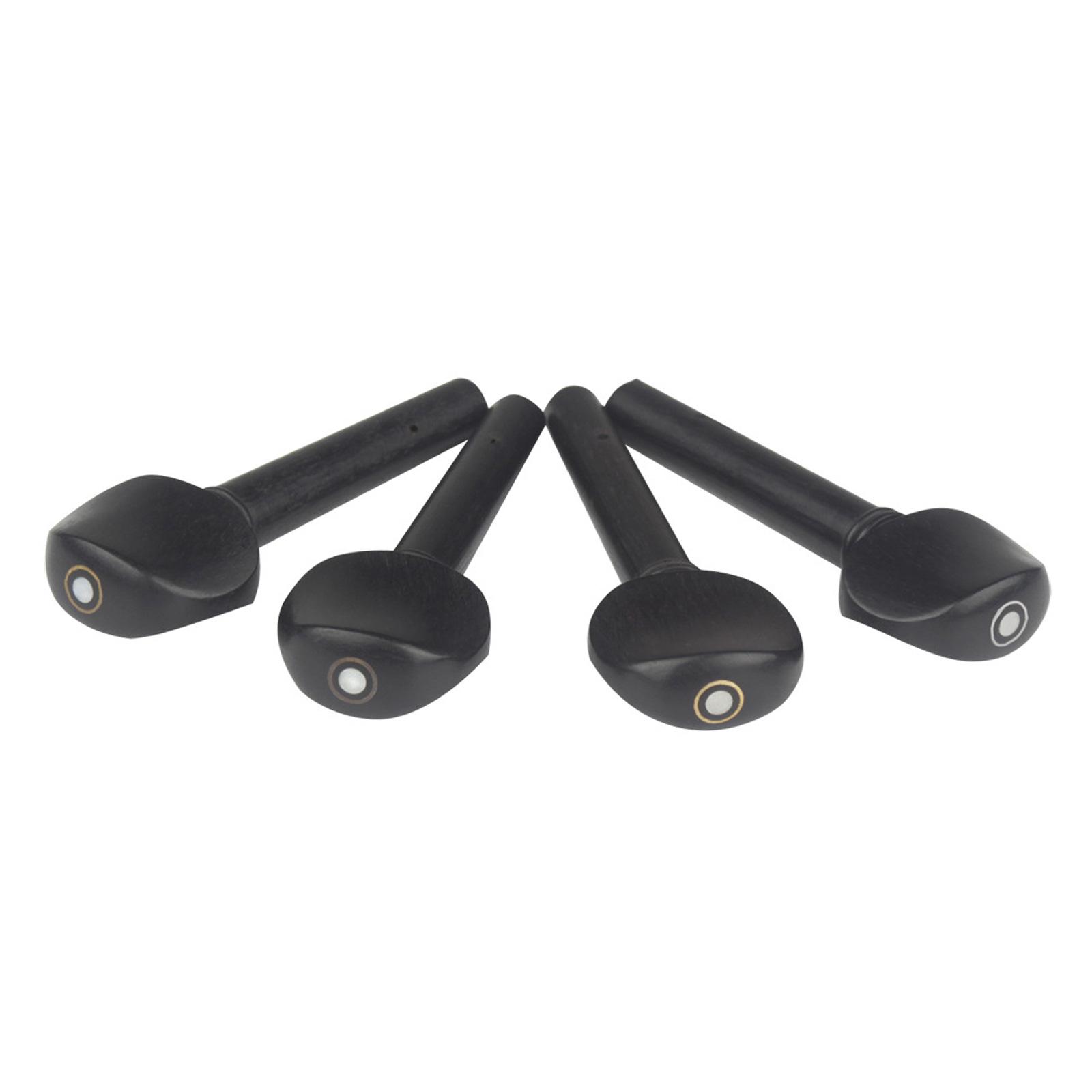 

4 шт. Деревянные колки для скрипки из черного дерева, колки, универсальная ручка грифа скрипки, сменные колки для настройки скрипки, аксессуар для скрипки A